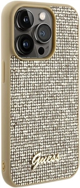 Etui Guess Disco Metal Script do Apple iPhone 14 Pro Gold (GUHCP14LPMSDGSD) - obraz 4