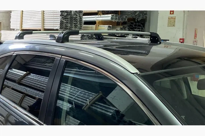 Поперечный багажник на интегрированые рейлинги Strong (2 шт) Серый для Honda CRV 2012-2016 гг - изображение 3