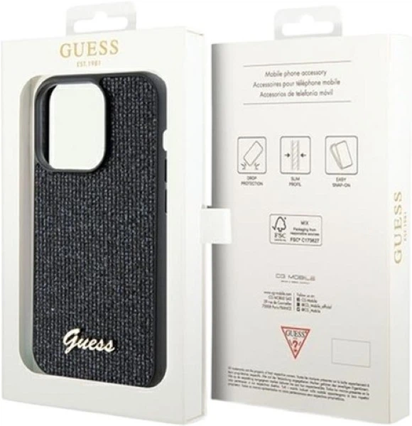 Etui Guess Disco Metal Script do Apple iPhone 14 Pro Black (GUHCP14LPMSDGSK) - obraz 8