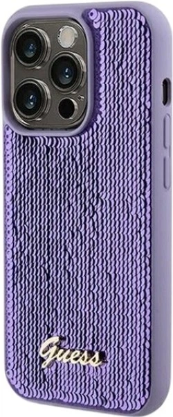 Etui Guess Sequin Script Metal do Apple iPhone 14 Pro Purple (GUHCP14LPSFDGSU) - obraz 2