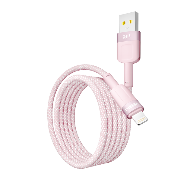 USB YOKI STYLE YK-ST41 Lightning 2.4A 1.2m Розовый - изображение 5