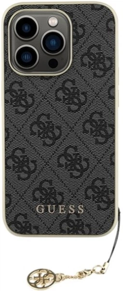 Etui Guess 4G Charms Collection do Apple iPhone 15 Pro Grey (GUHCP15LGF4GGR) - obraz 3