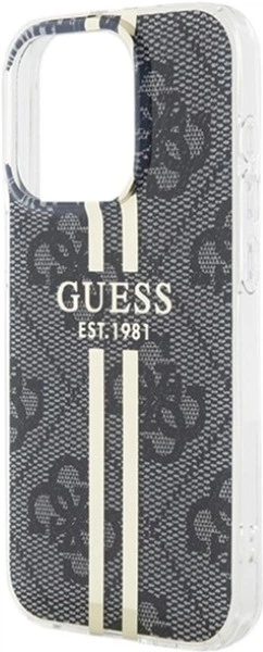 Панель Guess IML 4G Gold Stripe для Apple iPhone 15 Pro Black (GUHCP15LH4PSEGK) - зображення 6
