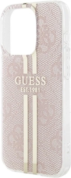 Панель Guess IML 4G Gold Stripe для Apple iPhone 15 Pro Pink (GUHCP15LH4PSEGP) - зображення 6