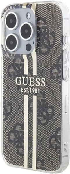 Панель Guess IML 4G Gold Stripe для Apple iPhone 15 Pro Brown (GUHCP15LH4PSEGW) - зображення 2