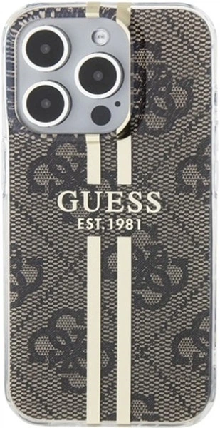 Панель Guess IML 4G Gold Stripe для Apple iPhone 15 Pro Brown (GUHCP15LH4PSEGW) - зображення 3