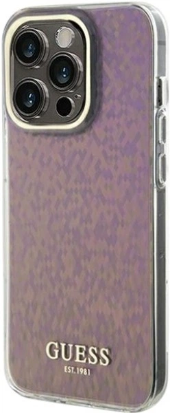 Панель Guess IML Faceted Mirror Disco Iridescent для Apple iPhone 15 Pro Pink (GUHCP15LHDECMP) - зображення 2