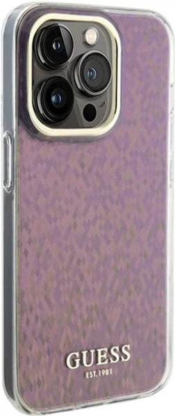 Панель Guess IML Faceted Mirror Disco Iridescent для Apple iPhone 15 Pro Pink (GUHCP15LHDECMP) - зображення 4