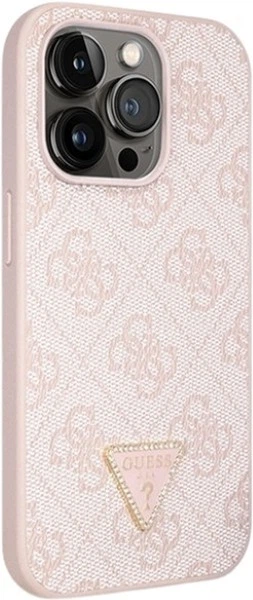 Панель Guess Crossbody 4G Metal Logo для Apple iPhone 15 Pro Pink (GUHCP15LP4TDSCPP) - зображення 4