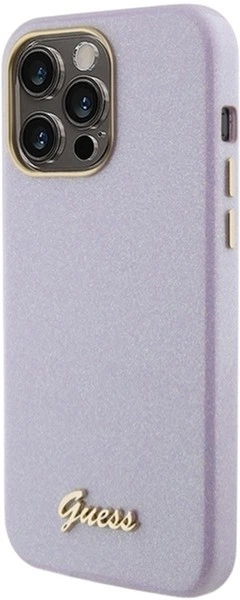 Панель Guess Glitter Glossy Script для Apple iPhone 15 Pro Lilac (GUHCP15LPGMCSL) - зображення 2