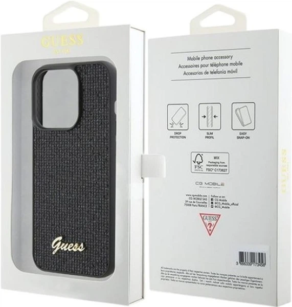 Панель Guess Disco Metal Script для Apple iPhone 15 Pro Black (GUHCP15LPMSDGSK) - зображення 8