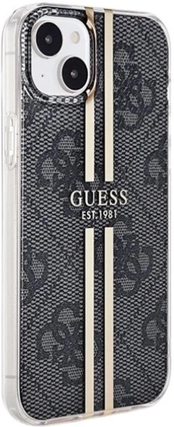 Панель Guess IML 4G Gold Stripe для Apple iPhone 15 Plus/14 Plus Black (GUHCP15MH4PSEGK) - зображення 4
