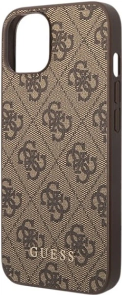 Панель Guess 4G Metal Gold Logo для Apple iPhone 15 Plus/14 Plus Brown (GUHCP15MG4GFBR) - зображення 6