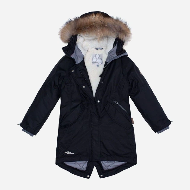 Подростковое зимнее пальто для девочки Huppa Vivian 1 12490120-00009 152 см Черное (4741468795782) - изображение 3