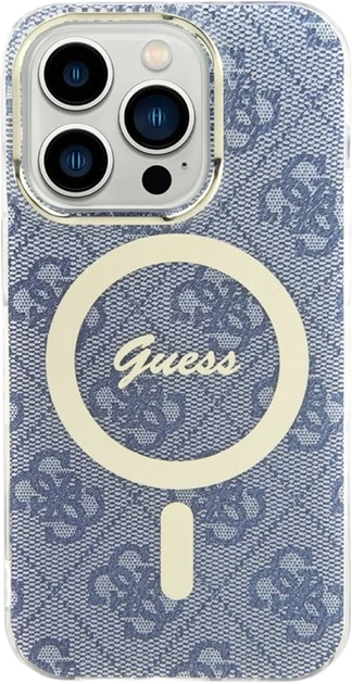 Панель Guess IML 4G MagSafe для Apple iPhone 15 Pro Blue (3666339194642) - зображення 2