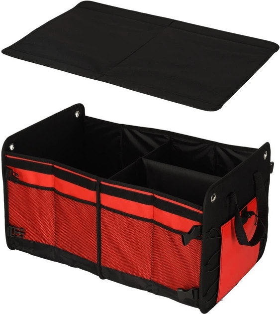 Автомобільний органайзер KIK для багажника 58 x 37 x 32 см Чорно-червоний (5903039766778) - зображення 6