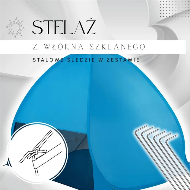 Намет пляжний Springos 160 x 140 x 110 см PT035 (5907719497877) - зображення 16