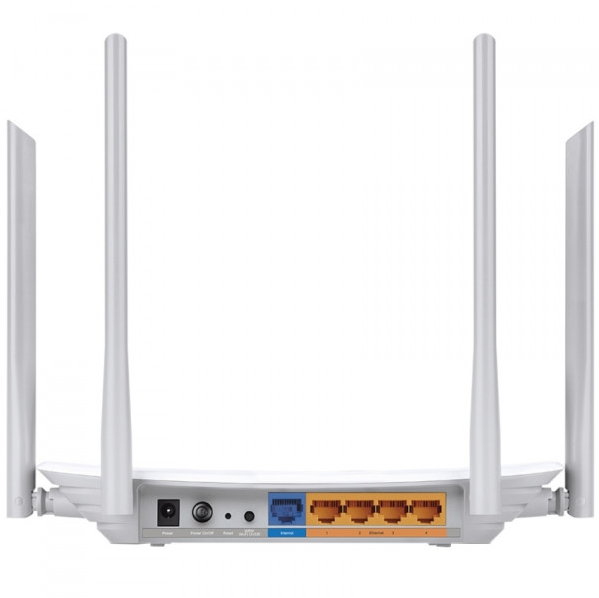 Двухдиапазонный Wi-Fi роутер TP-Link, скорость до 1267 Мбит/с, 4 антенны, белый, 230x144x37 мм - изображение 3