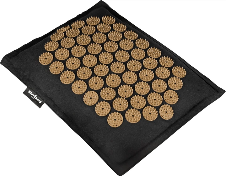 Mata zdrowotna do akupresury Rebel Active RBA-6013-GL Eco z kolcami z poduszką 130 x 50 cm XXL Złote kolce (5901890123020) - obraz 3