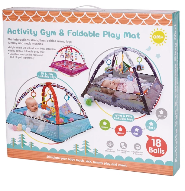 Mata edukacyjna KIK z pałąkami basen z piłeczkami Różowa KX5873 (5903039722637) - obraz 1