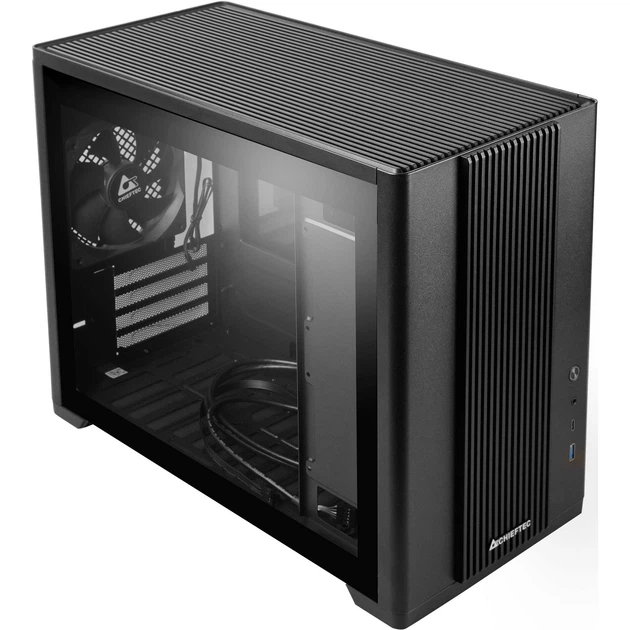 Компьютерный корпус Mini-Tower, micro ATX/Mini-ITX, прозрачная боковая панель, черный - изображение 8