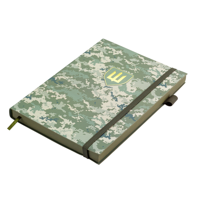 Ежедневник недатированный Buromax Military A5 336 страниц из искусственной кожи светло-зеленый (BM.20700-15) - изображение 2
