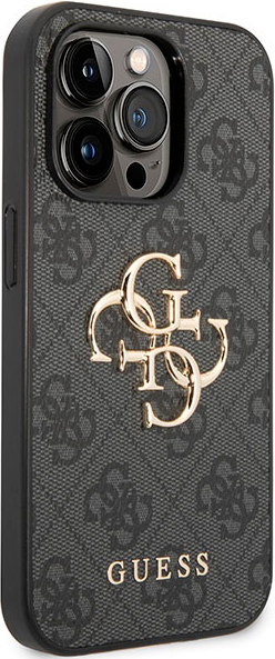Панель Guess 4G Big Metal Logo для Apple iPhone 15 Pro Max Grey (3666339171575) - зображення 4