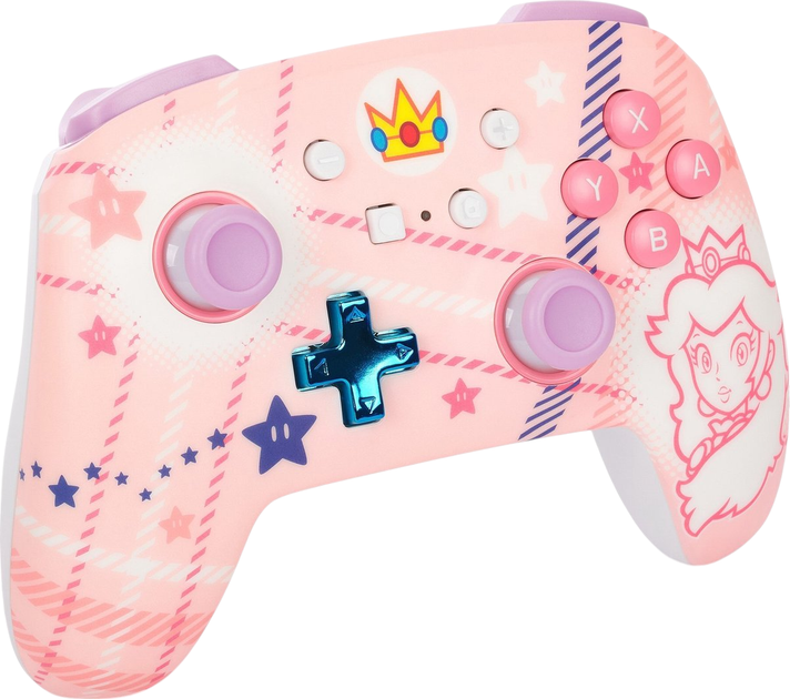 Контролер PowerA Enhanced Wireless Controller for Nintendo Switch Princess Peach Plaid (NSGP0255-01) - зображення 2