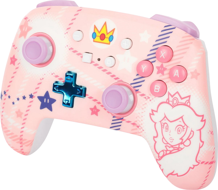 Контролер PowerA Enhanced Wireless Controller for Nintendo Switch Princess Peach Plaid (NSGP0255-01) - зображення 3
