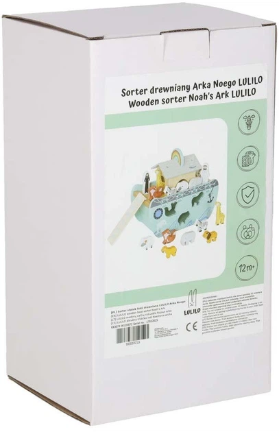 Drewniany sorter KIK Lulilo Arka Noego statek zwierzątka 9 elementów KX3074 (5903039767324) - obraz 5
