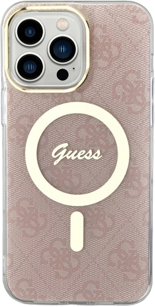 Панель Guess IML 4G MagSafe для Apple iPhone 15 Pro Pink (3666339194680) - зображення 2