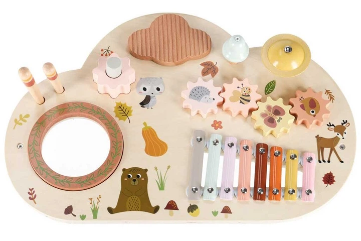 Освітній дерев'яний столик KIK музичний тарілки барабан KX2898 (5903039763449) - зображення 3