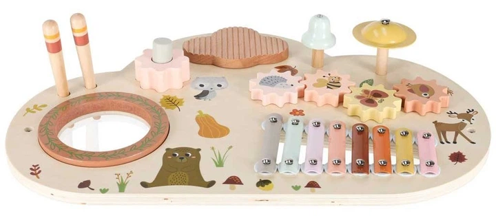 Освітній дерев'яний столик KIK музичний тарілки барабан KX2898 (5903039763449) - зображення 4