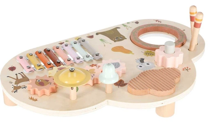 Освітній дерев'яний столик KIK музичний тарілки барабан KX2898 (5903039763449) - зображення 5