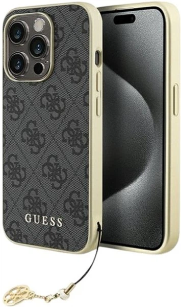 Панель Guess 4G Charms Collection для Apple iPhone 15 Pro Max Grey (3666339171698) - зображення 1