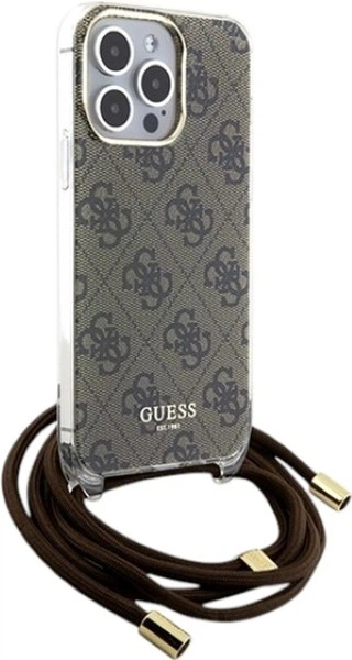 Панель Guess Crossbody Cord 4G Print для Apple iPhone 15 Pro Max Brown (3666339148096) - зображення 3