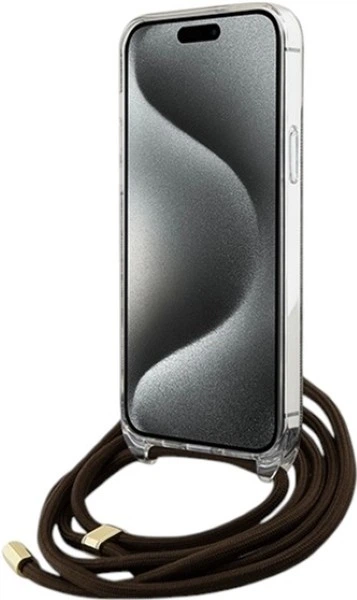 Панель Guess Crossbody Cord 4G Print для Apple iPhone 15 Pro Max Brown (3666339148096) - зображення 4