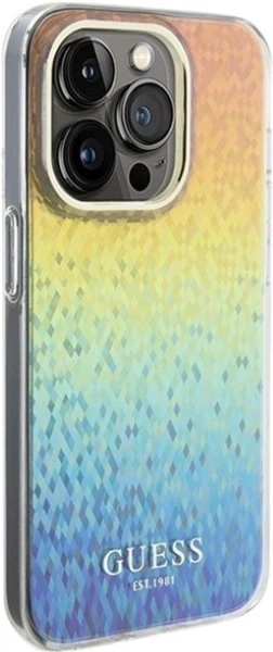 Панель Guess IML Faceted Mirror Disco Iridescent для Apple iPhone 15 Pro Max Multicolor (3666339172343) - зображення 4