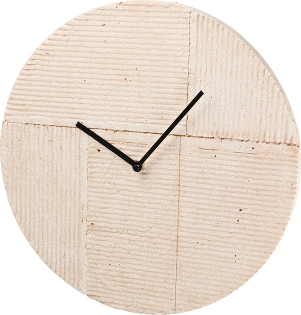 Настінний годинник 4Living Alex з цементу 36.5 см Бежевий (6410416375984) - зображення 2