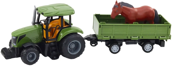 Трактор на радіокеруванні Lean Toys з причепом та конем (25000) (5905991060505) (955555914218001) - Уцінка - зображення 3