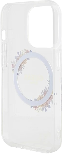 Панель Guess IML Flowers Wreatch MagSafe для Apple iPhone 15 Pro Transperent (3666339221720) - зображення 7