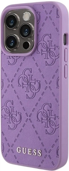 Панель Guess Leather 4G Stamped для Apple iPhone 15 Pro Max Purple (3666339150471) - зображення 2