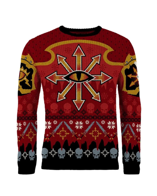 Рождественский свитер Warhammer 40,000: Chaos Christmas Jumper (Size M) - Фото 1 Рождественский свитер Warhammer 40,000: Chaos Christmas Jumper (Size M) - изображение 1
