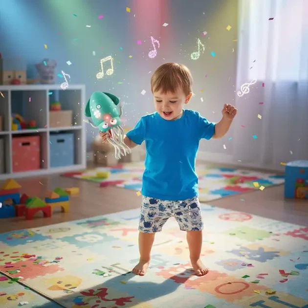 Танцующий Кальмар Tummy Time осьминог интерактивная игрушка для детей - изображение 2