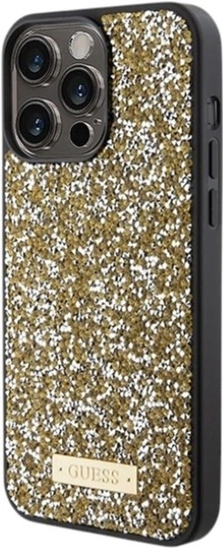 Панель Guess Rhinestone Metal Logo для Apple iPhone 15 Pro Max Gold (3666339153557) - зображення 2