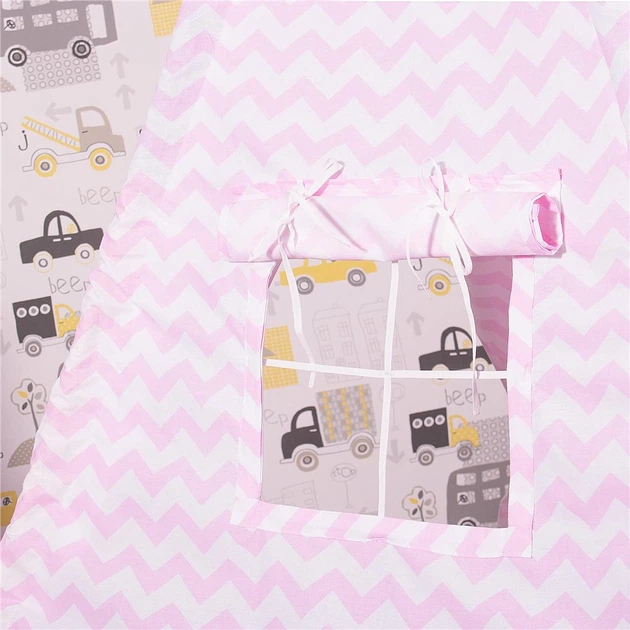 Вігвам для дітей LEAN Toys Зигзаг Соло Рожевий (5907719420004) - зображення 4