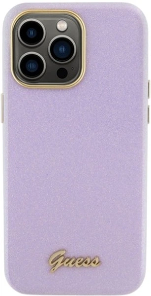 Панель Guess Glitter Glossy Script для Apple iPhone 15 Pro Max Lilac (3666339155377) - зображення 3