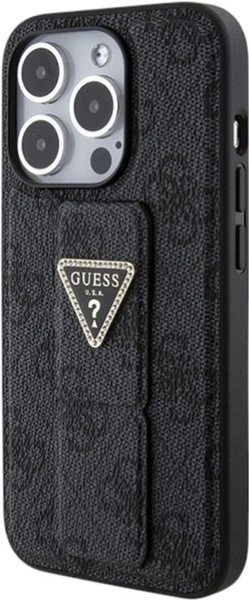 Панель Guess Grip Stand 4G Triangle Strass для Apple iPhone 15 Pro Max Black (3666339197322) - зображення 2
