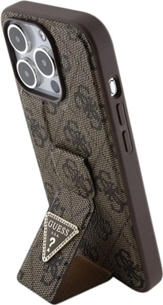 Панель Guess Grip Stand 4G Triangle Strass для Apple iPhone 15 Pro Max Brown (3666339197469) - зображення 2