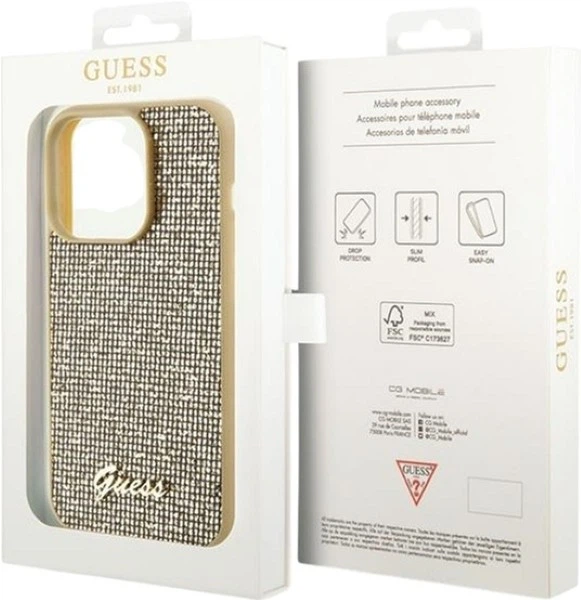 Панель Guess Disco Metal Script для Apple iPhone 15 Pro Max Gold (3666339173609) - зображення 8